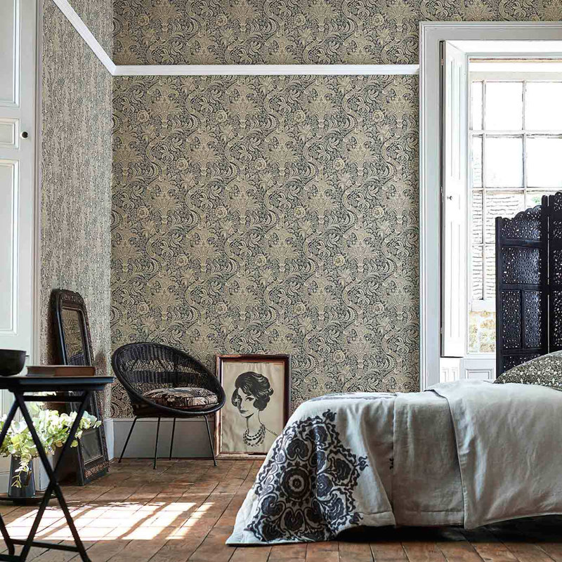 Indian Wallpaper, Gray/Pewter