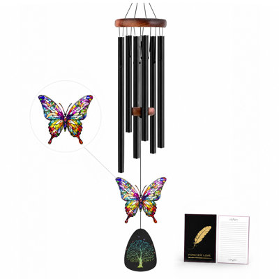 Carillon éolien extérieur en aluminium de 91 cm (36 pouces), sonorité profonde, idéal pour la décoration de jardin.
