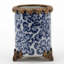 Porcelain Round Vase Blue and White Floral