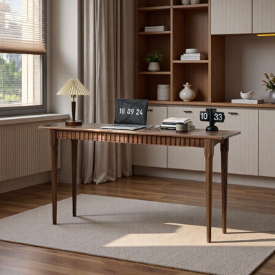 Walnut Narrow Strip Depth 15.74-inch Writing Desk