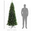 Arbre de Noël artificiel de 7,5 pi de hauteur avec 1075 branches réalistes, conception à ouverture automatique et base en acier robuste pour un décor des Fêtes facile