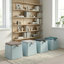Tabouret de rangement mobile avec roulettes, structure en acier et compartiment de rangement caché-130880620