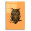 «Warrior Owl On Orange» par Rachel Caldwell, art mural en verre acrylique-1136141937