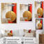 Pleine lune rédempte, abstrait or et rouge sur toile-1244968106-1244968100