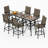 Alyne 6 - Person Patio Dining Set with Square Table