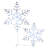 Hexagon Ice Crystal Snowflake Pair With LED Lights