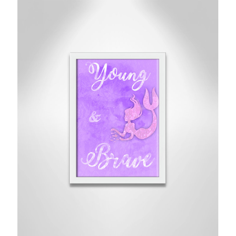 Adhésif décoratif Brave Mermaids, H 14 po x l 10 po x P 1,18 po, Encadré de boîte blanc