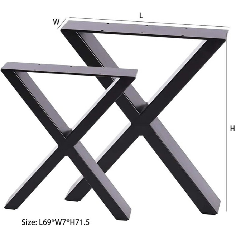 Curtistine Table Leg, 71.5cm H x 69cm W x 7cm D