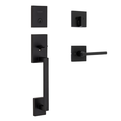 San Clemente Handleset with Deadbolt and Halifax Door Lever and Rosette