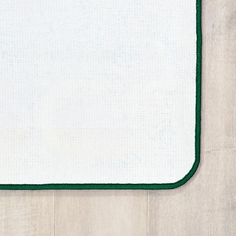 Alphabet Wood Stumps Green and Brown 8'x12' Kids Rug