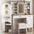 Farmhouse Makeup Vanity Desk With Sliding Mirror And Lights  Mirror Only