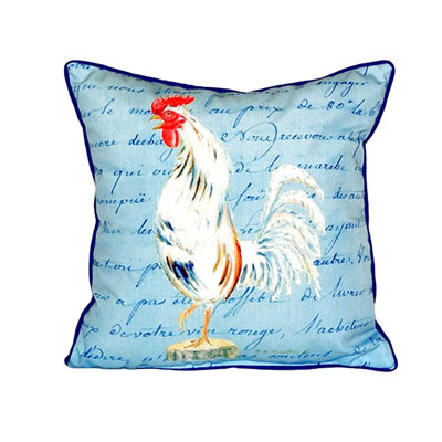 Rooster Reversible Throw Pillow