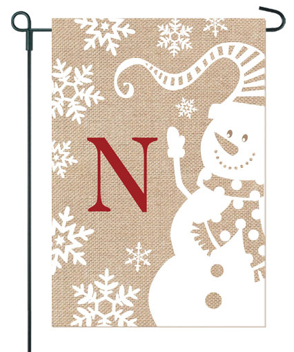 Drapeau de jardin Ganit Christmas Snowman, N