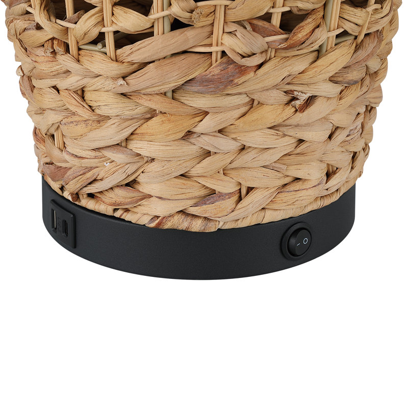 43cm Woven Table Lamp