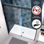 Porte de douche, porte coulissante, avec verre trempé-112520811