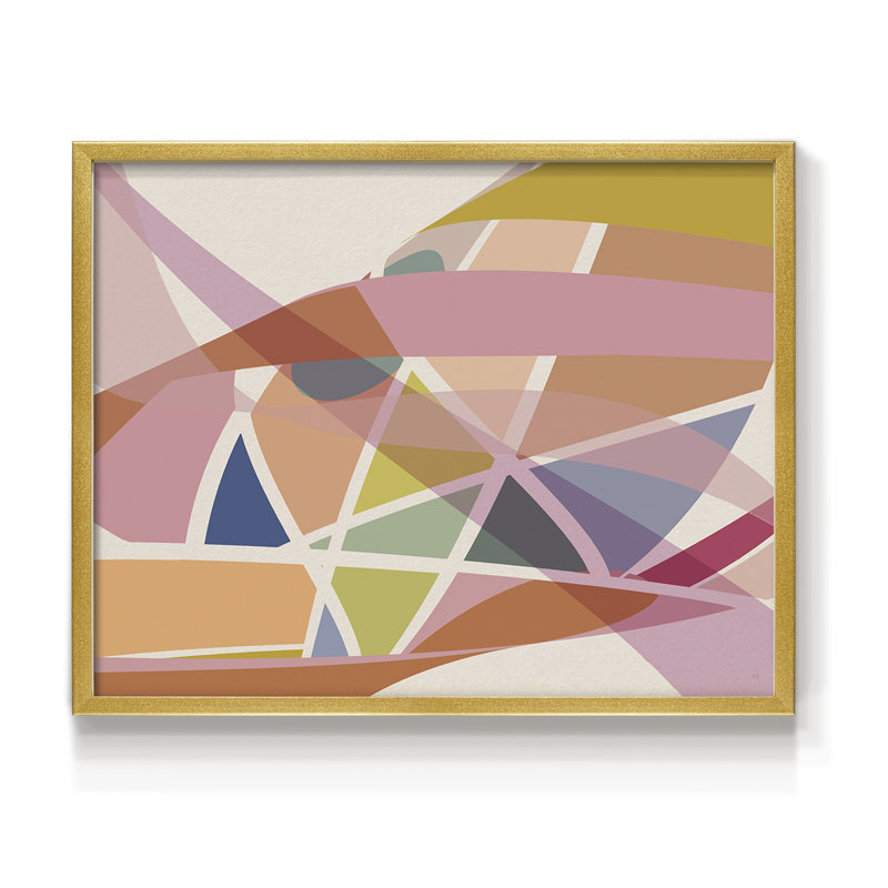 Pensées d'Herbin II - reproduction encadrée - réversible, H 8 po x l 10 po, Doré