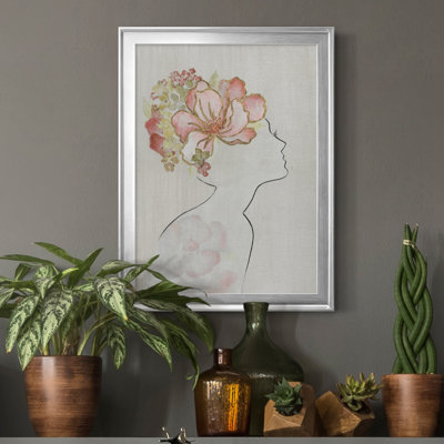 " Fashion Floral Silhouette I " Painting Print