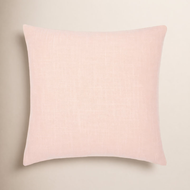 Gwyn Pillow Cover Throw, 22" x 22", Dusty Pink/Pale Blue/Mustard