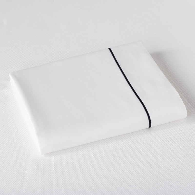 Soprano II 420 Thread Count 100% Cotton Sateen Flat Sheet, King, Pearl