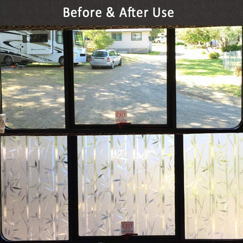 PVC autocollant de fenêtre électrostatique adapté aux fenêtres de salle de bain et de douche Film de fenêtre transparent ou opaque de haute qualité résistant à l'usure