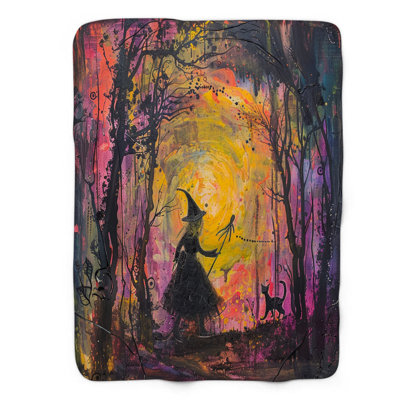 Woodland Sorceress - 1 Piece Premium Sherpa Blanket 0169