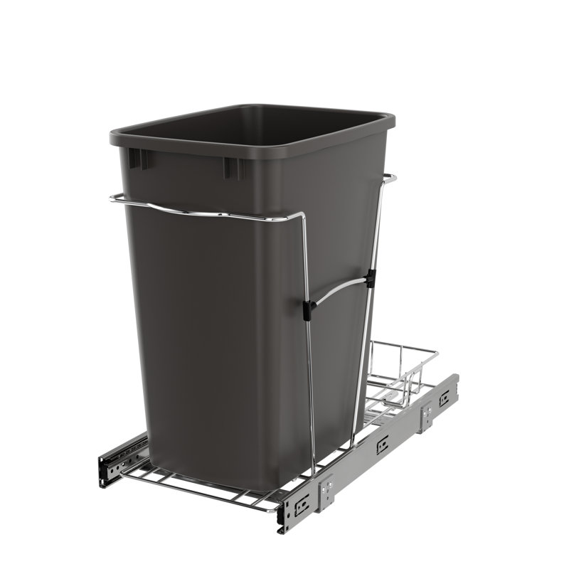 Poubelle escamotable Rev-A-Shelf, Gris Orion