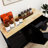 Two Black Kitchen Trash Storage Box - , Ample Capacity Can Cabinet With Two Compartments, Functional Layout