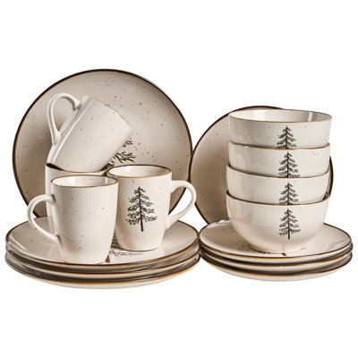 Stoneware Dinnerware Set 16 Piece - Service for 4