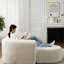 Canapé modulaire luxueux en chenille pour salon moderne