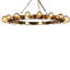 Lustre de roue de wagon de style bougie 22 lumières Westbury Park