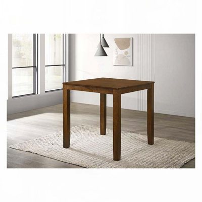Table de salle à manger à hauteur de comptoir carrée avec soupçon de cerisier, pouvant accueillir 4 convives