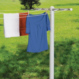 Rebrilliant Five Line T Post Pole Clothesline & Reviews | Wayfair