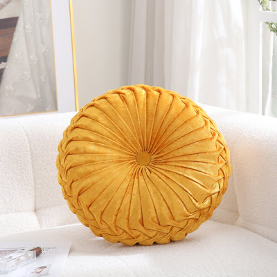 Coussin décoratif ultra doux en velours rond pour canapé (15 pouces)