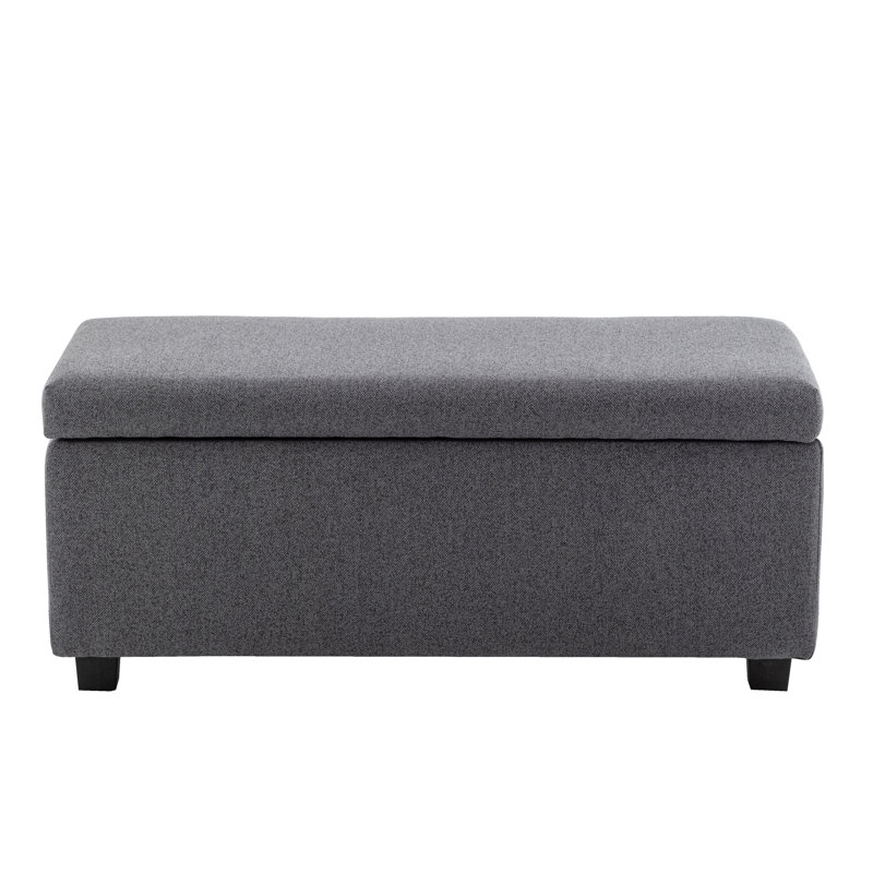 Banc de rangement Ebern Designs Hekla, Gris foncé