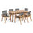 6 - Person Wood Patio Dining Set with Rectangular Table