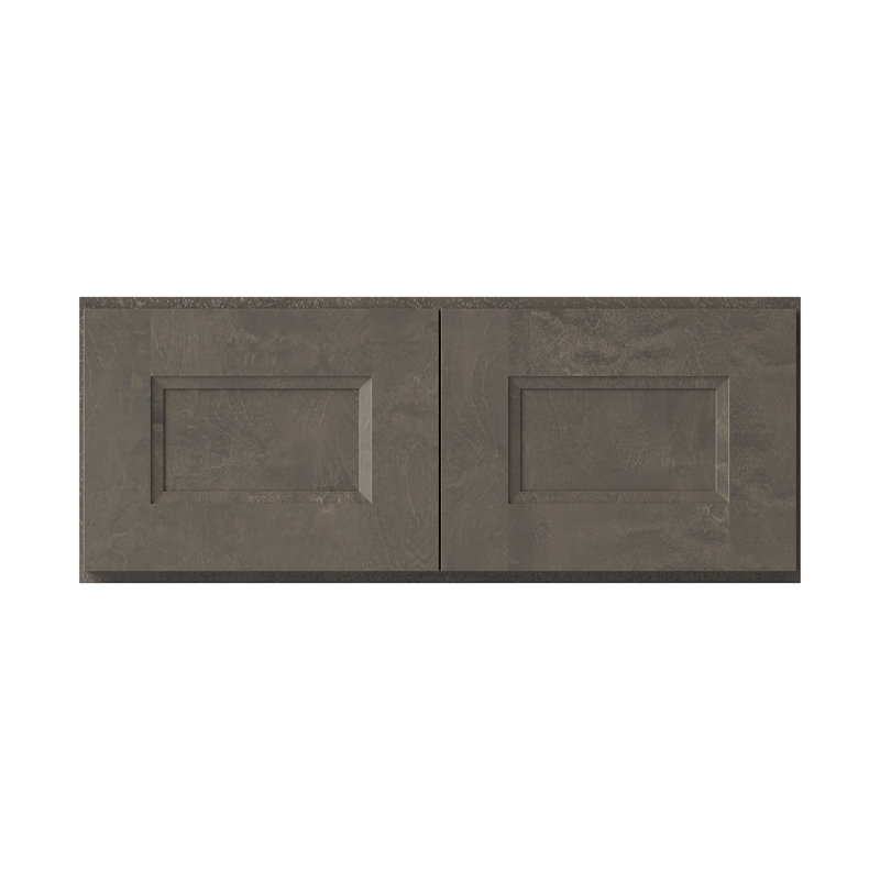 Armoire de cuisine en bois massif prête à assembler, H 42 po x l 30 po x P 12 po, Double shaker Cinder