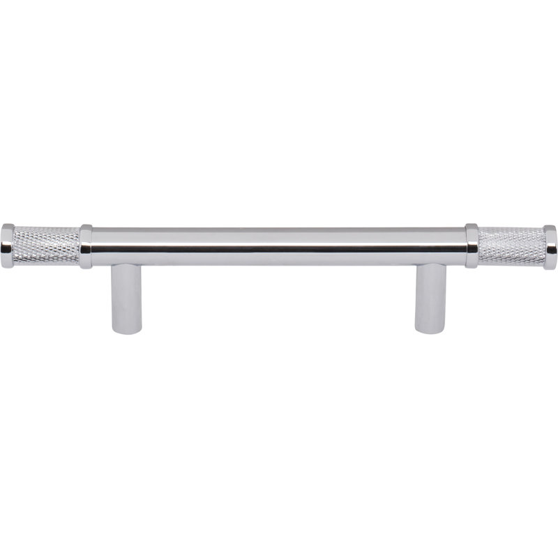 Burnham Bar Pull, Polished Chrome, 3 3/4" Center To Center