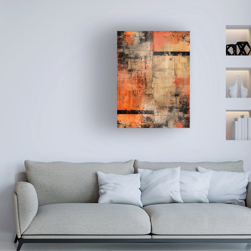 Art abstrait sur toile, Andreas Magnusson, H 14 po x l 19 po