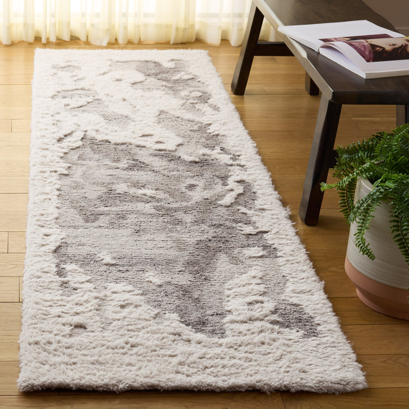 Tapis en laine touffeté à la main Casablanca 448, Tapis de couloir 2 pi 3 po x 8 pi