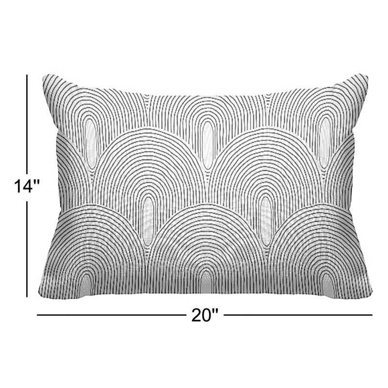 Limpo Starburst Outdoor Reversible Throw Pillow, Chartreuse, 14"H x 20"W, Rectangular