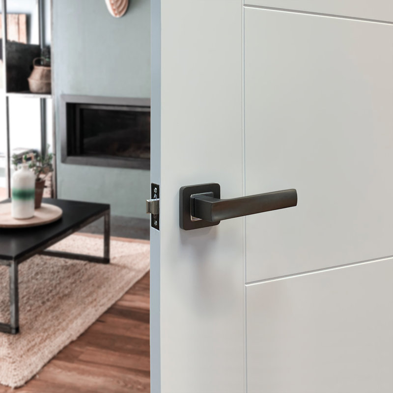 Denver Standard Latch Door Handle Pack, Dark Grey