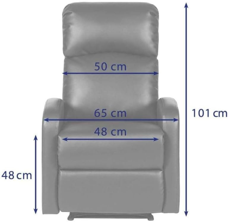 Sadina 25.6cm Wide Standard Recliner, Black