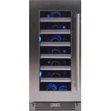 34 Bottle 15 SS Glass Single Zone Freestanding Wine Refrigerator