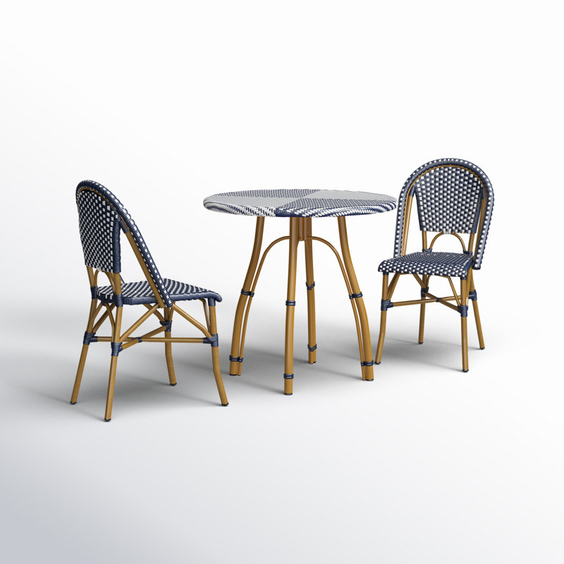 Morvant 2-Person Metal Outdoor Dining Set 