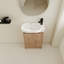Meuble-lavabo sur pied de 58 cm avec rangement intégré - Moderne et compact, portes à fermeture douce, nombreux rangements intérieurs et tiroir spacieux