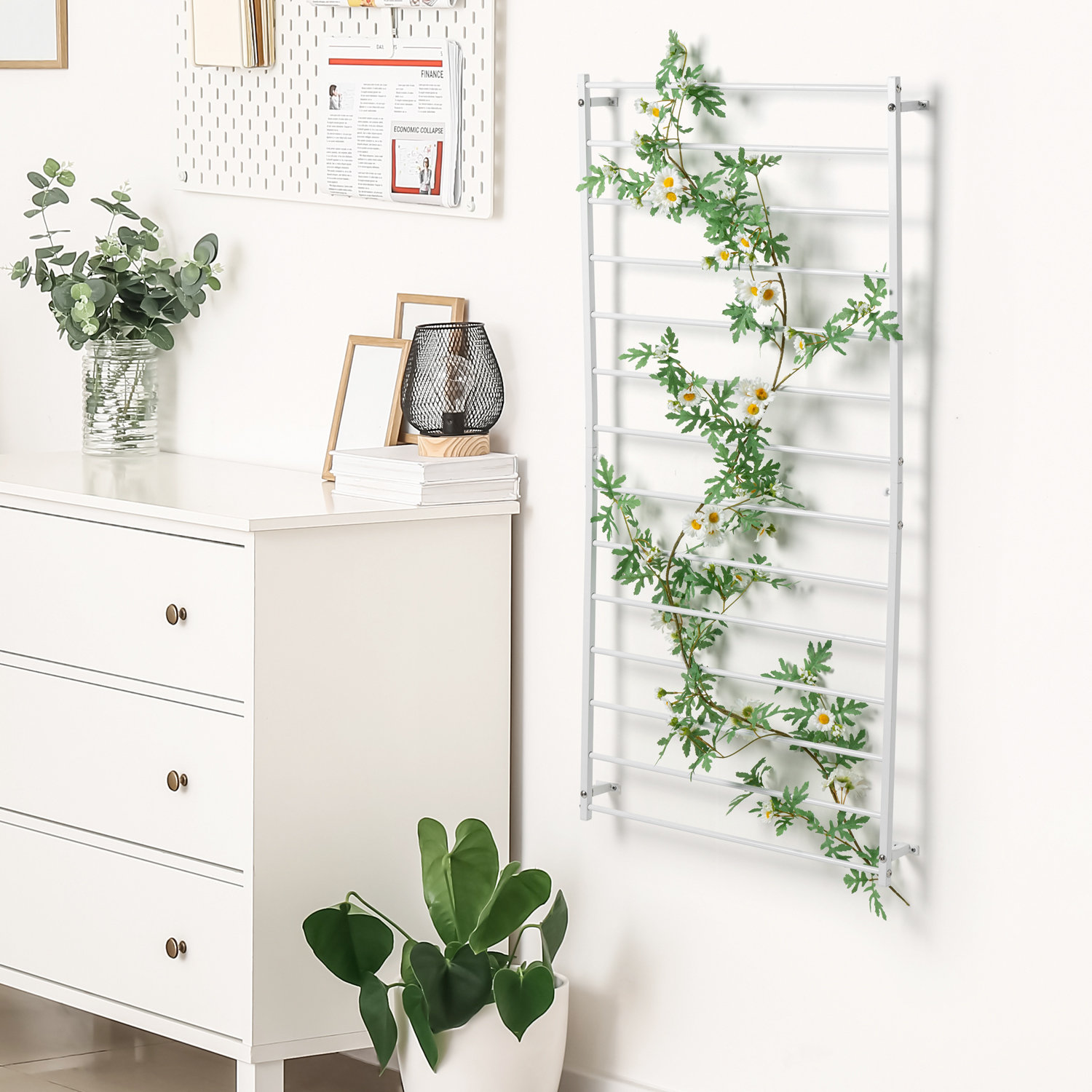MY GIFT 127Cm H x 61Cm W Metal Lattice Panel Trellis | Wayfair.co.uk