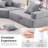 Loveseat Frame For Oversized Modular U Shaped Sectional Sofa-460560023