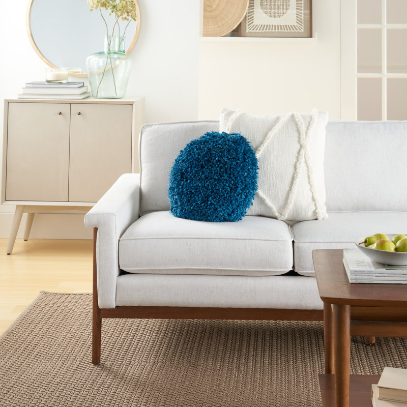  Housse de coussin rond et insert, Bleu sarcelle