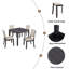 Ensemble de table de salle à manger moderne 4 personnes avec 4 chaises, ensemble de table de salle à manger pour 4 personnes, table de salle à manger en bois 5 pièces