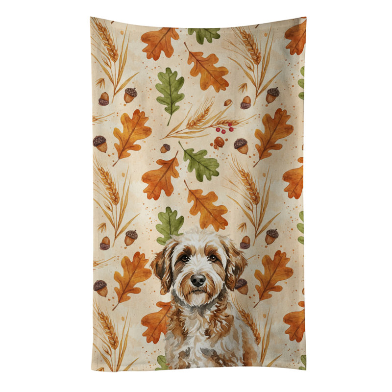 Lagotto Romagnolo Heirloom Fall Kitchen Towel, Lagotto Romagnolo